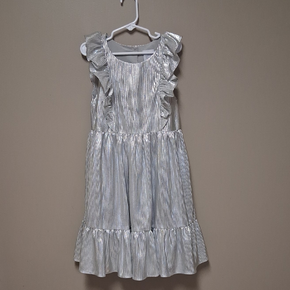 Tahari Silver Shimmer Dress